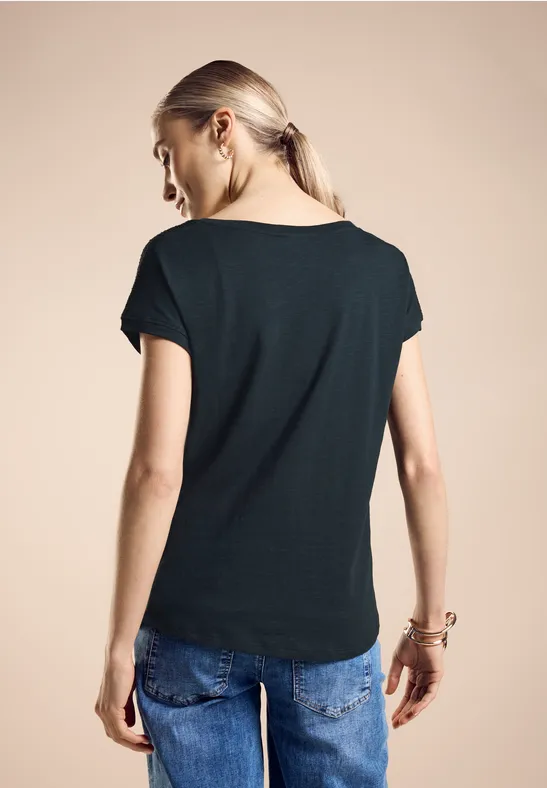 STREET ONE TSHIRT MET PLOOIEN