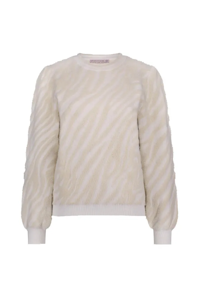   Studio Anneloes June zebra pullover Off White