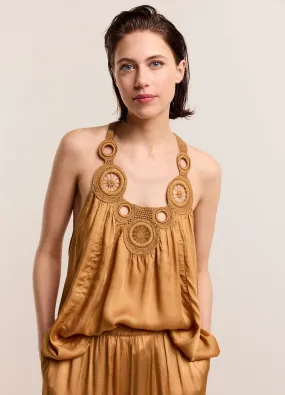 Summum Singlet met Gehaakte Halslijn