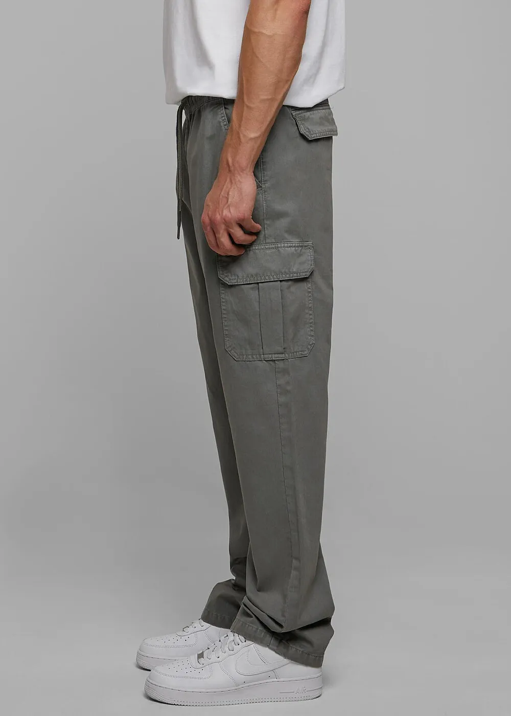 URBAN CLASSICS HERREN CARGO HOSE MIT TUNNELZUG UND 6POCKETS ASPHALT DUNKEL GRAU