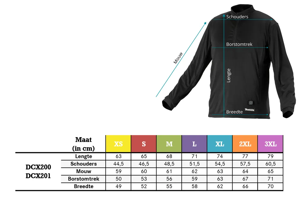 Verwarmd ondershirt met rits S