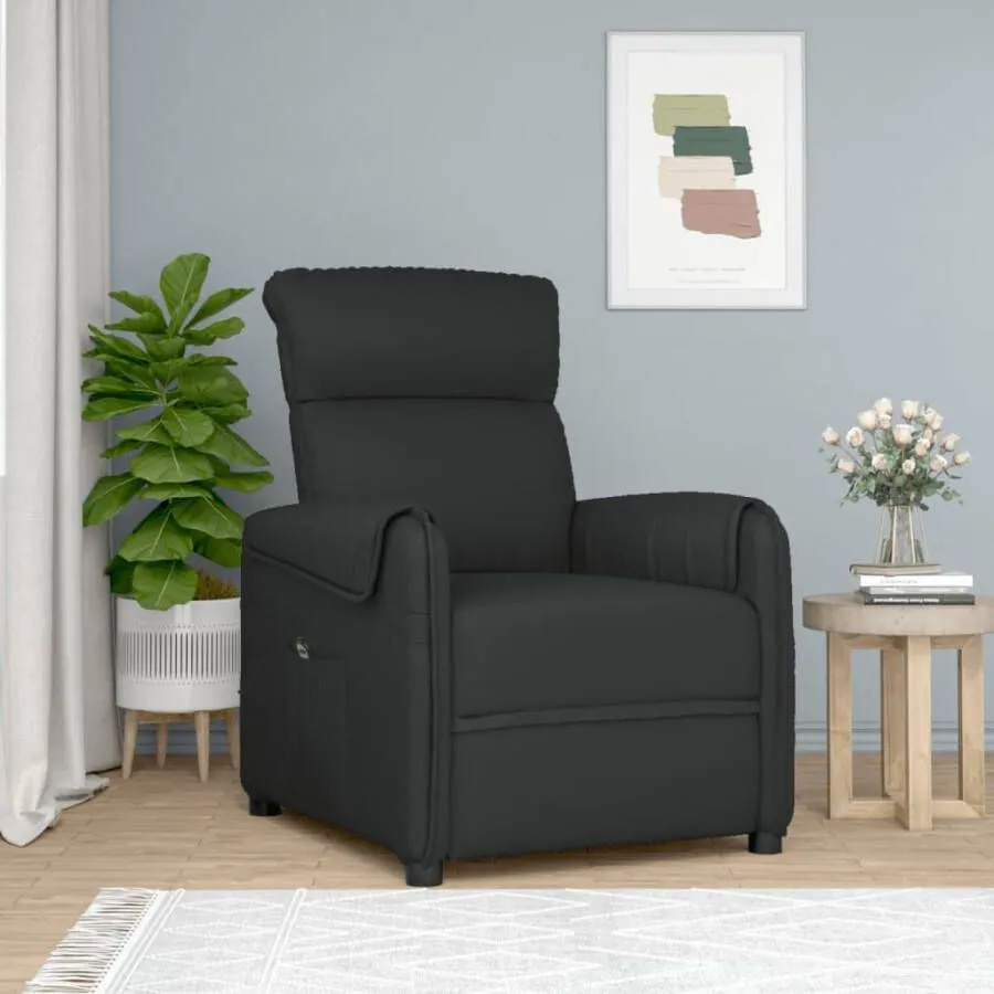 VidaXL Massagestoel Elektrisch Stof Zwart