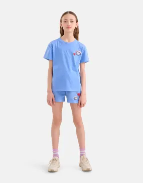 Washed T-shirt Blauw