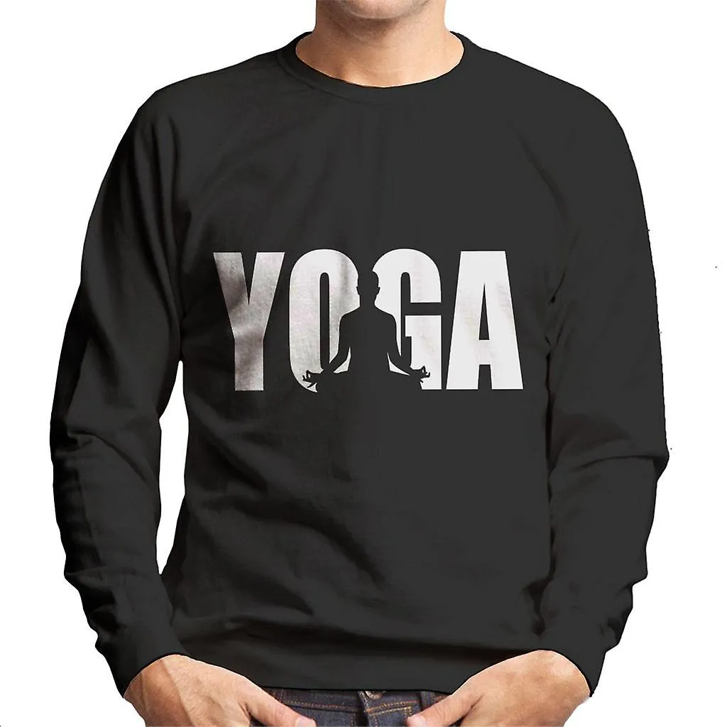 Yoga lotuspositie silhouet mannen Sweatshirt